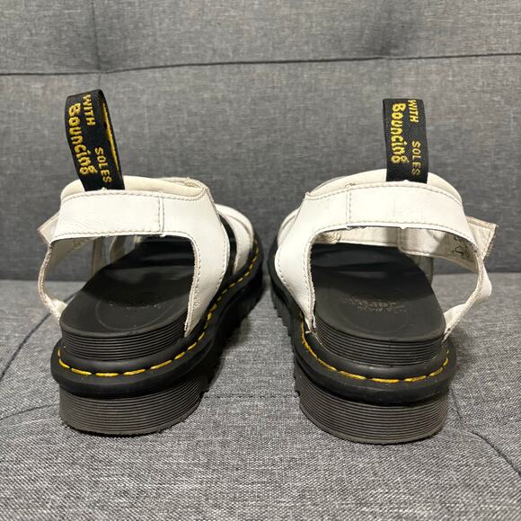 Dr. Martens Sandal US 6 EU 37 White Blaire Hydro Leather Gladiator Doc Martens - Picture 3 of 8
